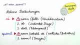 Si oder quand?