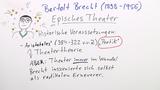 Von der Idee zum Epischen Theater