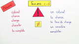Faux amis 2: anglais-français