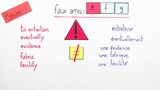 Faux amis 3: anglais-français