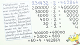 Halbschriftliches Multiplizieren bis 1 Million mit einer einstelligen Zahl - Übung