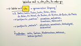 Wörter mit x ,chs, cks, ks oder gs