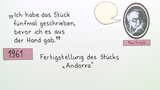 Max Frisch: Andorra - Enstehungshintergrund