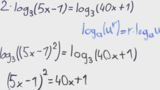 Logarithmische Gleichungen - Übung 7