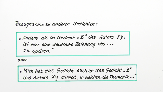 Gedichtvergleich schreiben