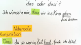 "das" oder "dass"?