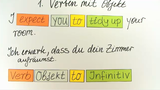 Der Infinitiv mit to nach Verben