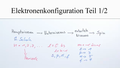 Elektronenkonfiguration Teil 1/2