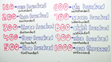 Die Zahlen von 100 - 1000
