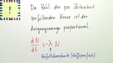 Die radioaktive Zerfallsgeschwindigkeit