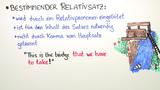 Der bestimmende Relativsatz und präpositionale Verben
