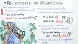 Der bestimmende Relativsatz und präpositionale Verben - Übungsvideo