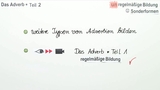 Das Adverb - die unregelmäßige Bildung und Sonderformen