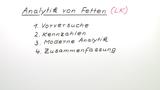 Analytik von Fetten (LK)