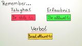 To be able to/ to be allowed to, Übungsvideo
