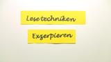 Lesetechniken & Exzerpieren