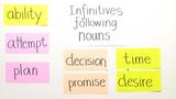 Infinitivkonstruktionen nach Substantiven / Infinitive constructions following nouns