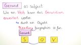 Das Gerundium als Subjekt
