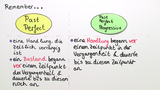 Past Perfect oder Past Perfect Progressive. Übungsvideo