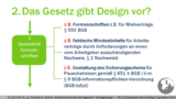 VR 2.3.8 Welche Regeln gibt es z.B. für Aufbau, Sprache und Form von Verträgen? Teil 3