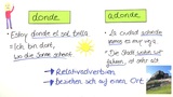 Relativsätze mit donde und adonde