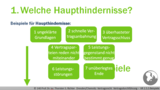 VR 2.5.5 Welche Haupthindernisse u. Werkzeuge unterscheidet man z.B. bei der Durchführungsplanung? 