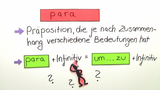 Die Präposition para + Infinitiv