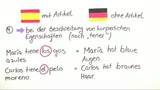 Bestimmter Artikel im Spanischen - Kein Artikel im Deutschen