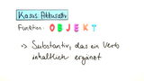 Akkusativ als Objekt