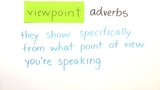 Kommentar und Sichtpunkt Adverbien V Satzstellung / Comment and viewpoint adverbs V Sentence order
