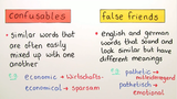 Confusables & false friends Übungsvideo