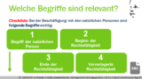 VR 4.2.2 Was versteht man rechtlich unter natürlichen Personen? Begriff 1