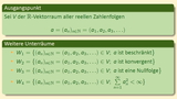 Vektorräume und Untervektorräume (Teil 2 von 3) - Folgenräume