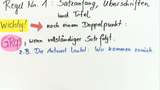 Groß- und Kleinschreibung Teil 1