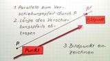 Eine Parallelverschiebung mit Geodreieck durchführen