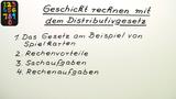 Geschickt rechnen mit dem Distributivgesetz