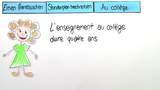 Au collège: Stundenplan