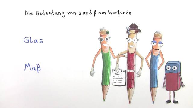 Wörter mit s und ß am Wortende – Deutsch – sofatutor
