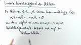 Lineare Unabhängigkeit von Vektoren