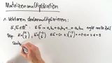 Matrizenmultiplikation Matrizenmultiplikation