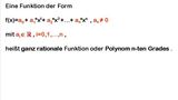 Ganzrationale Funktion: Definition und Beispiele