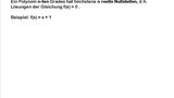 Nullstellen von Polynomen n-ten Grades