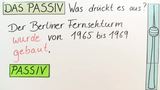 Bildung des Passivs in verschiedenen Zeiten