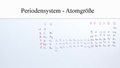Periodensystem - Atomgröße