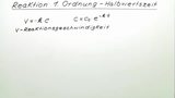 Reaktion erster Ordnung - Halbwertszeit