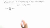 Reaktion erster Ordnung - Reaktionsgeschwindigkeit