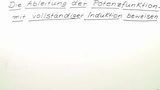 Ableitung der Potenzfunktion - Beweis durch vollständige Induktion