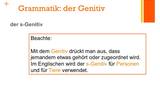 Der Genitiv (the possessive)