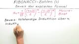 FIBONACCI - Zahlen (3) Beweis der expliziten Formel
