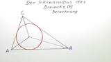 Der Inkreisradius des Dreiecks (3) Bestimmung von r